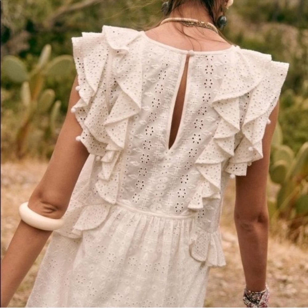 Sezane Alexane Dress in Ecru sz 38 - Picture 2 of 13